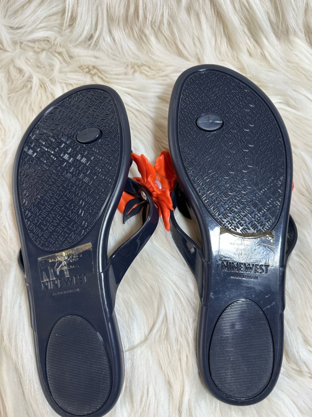 🌺 Nine West Floral Jelly Sandals – Size 9 - Picture 5 of 6